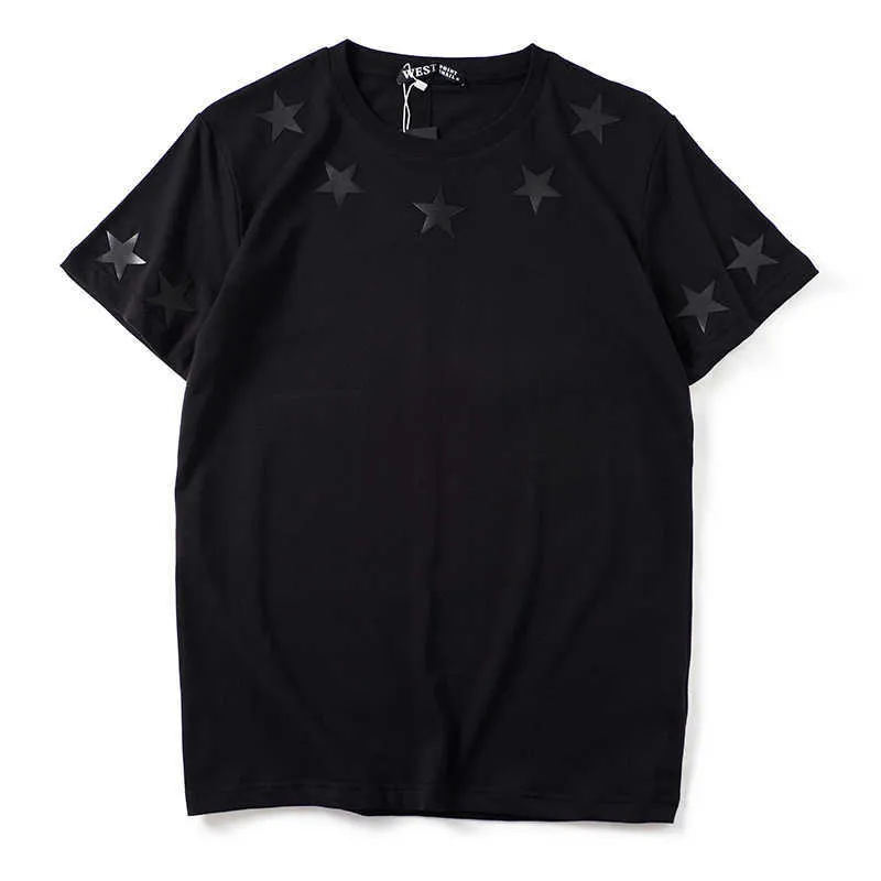 Wp s Summer Classic Gvc Brand Five Point Star Short Sleeved Mens T-shirt Youth Loose Versatile Couple Dress