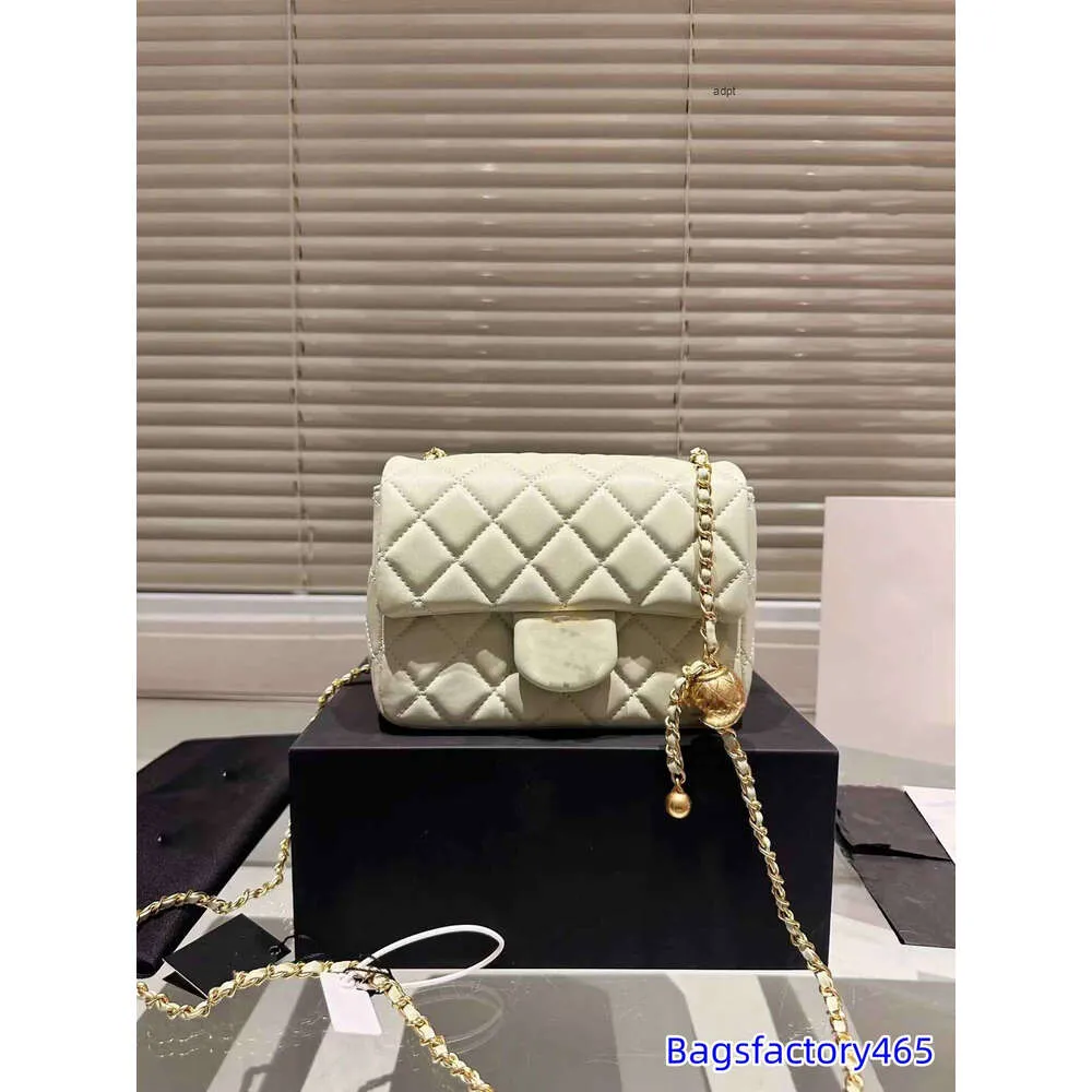 Projektantka torby kobiety Crossbody Torby Luksusowy Golden Ball Square Fat Little Lambskin Material Cain Regulowanego Flip Super wszechstronne jedno ramię