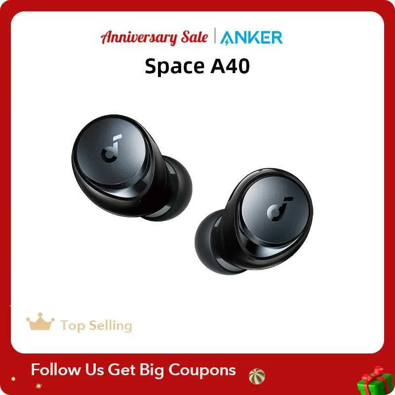 Cell Phone Earphones Anker Space A40 Adaptive Active Noise Cancellation Wireless Earphones 50H Playtime Hi Rs Sound Comfort Suitable for Wireless Q240321