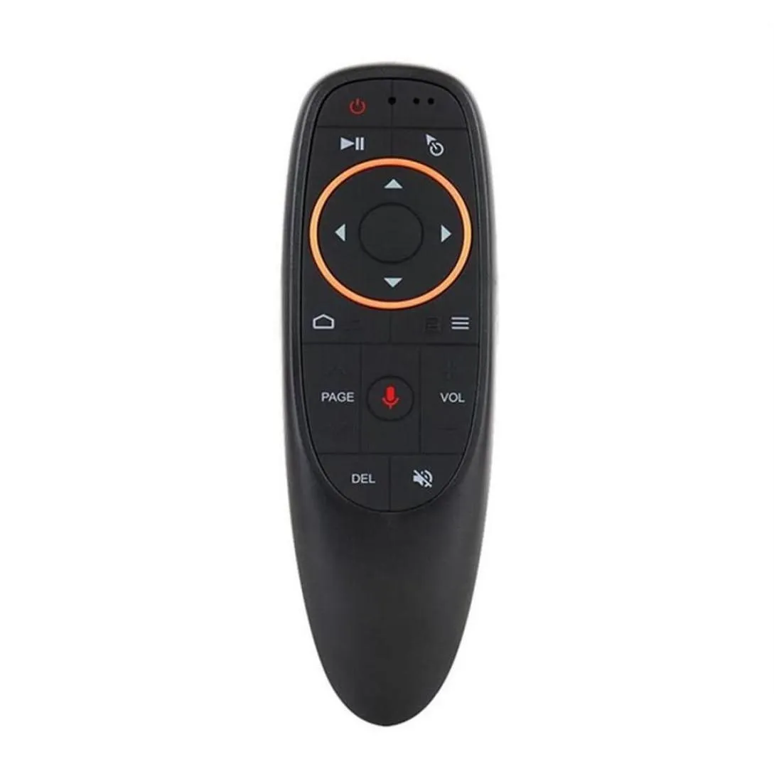 Controles remotos para PC G10G10S Controle de voz Air Mouse com USB 24GHz sem fio 6 eixos giroscópio microfone Ir para Android TV Drop Delivery Otczd