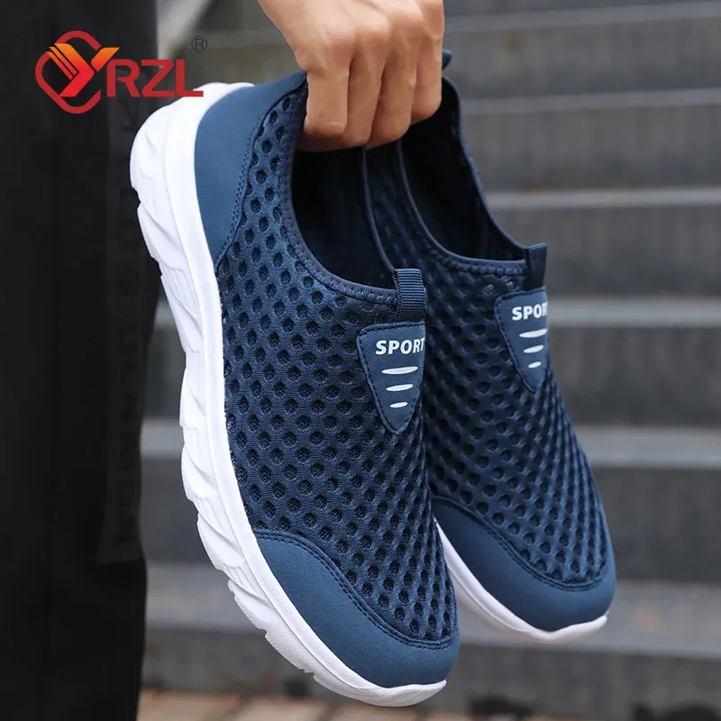 YRZL Lightweight Men Casual Shoes Breathable Slip on Male Sneakers Antislip Mens Flats Outdoor Walking Size 3946 240318