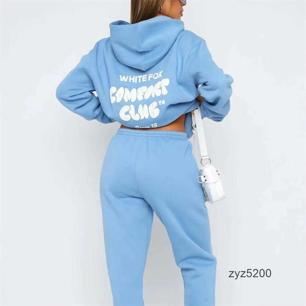 Heren designer hoodie Witte vos hoodie sets vrouw twee 2-delige set dames letter schuimende set sportieve trui Ontwerpers trainingspakken met capuchon de vier seizoenen trainingspak man