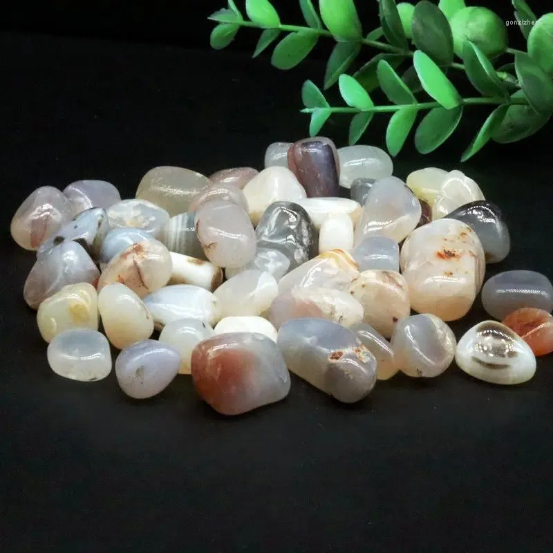 Dekorativa figurer 15-25mm 100g Natural White Agate Crystals Gravel Quartz Reiki Healing Stone Aquarium Home Room Decoration Diy Fengshui