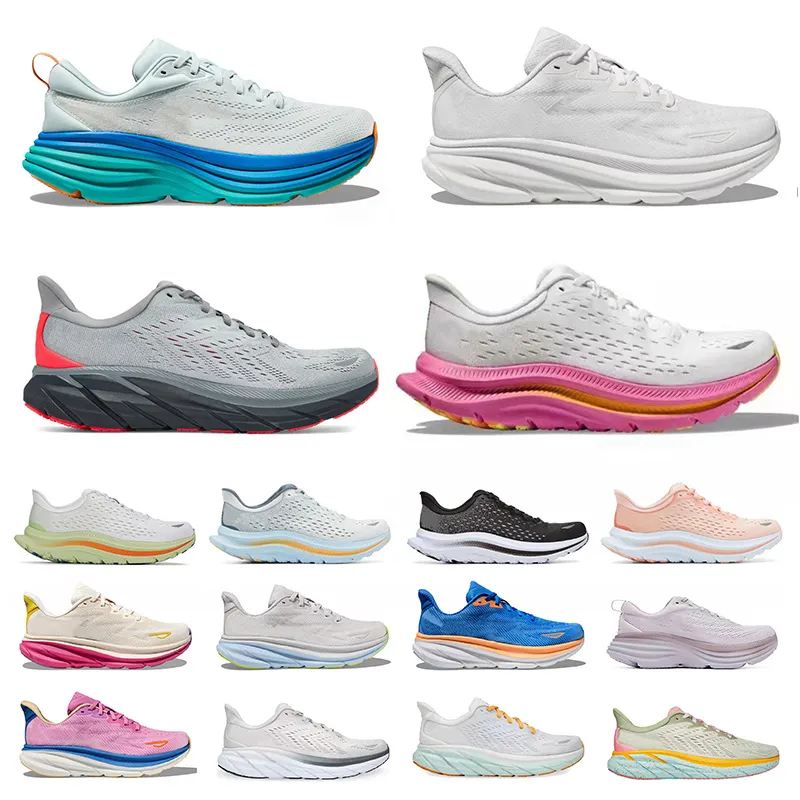 Kawana Pink Athletic Running Shoes Free People Bondi 8 Clifton 9 All Blacks White Mens Womens Big Size 47 Sports Sneakers Tennis Trainers Handing Outdoor Jogging