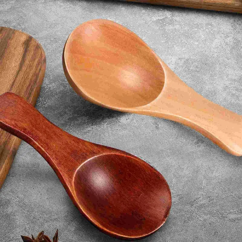 Coffee Scoops Kichvoe Soap 9Pcs Mini Wooden Spoon Small Bath Salt Condiments Natural Scoop For Wood Measuring