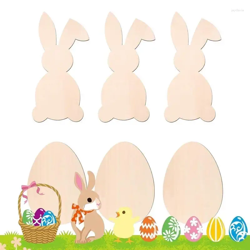 Party Decoration Easter Wooden Crafts DIY Blank Wood Signs Ornaments Blocks For Girl Boy