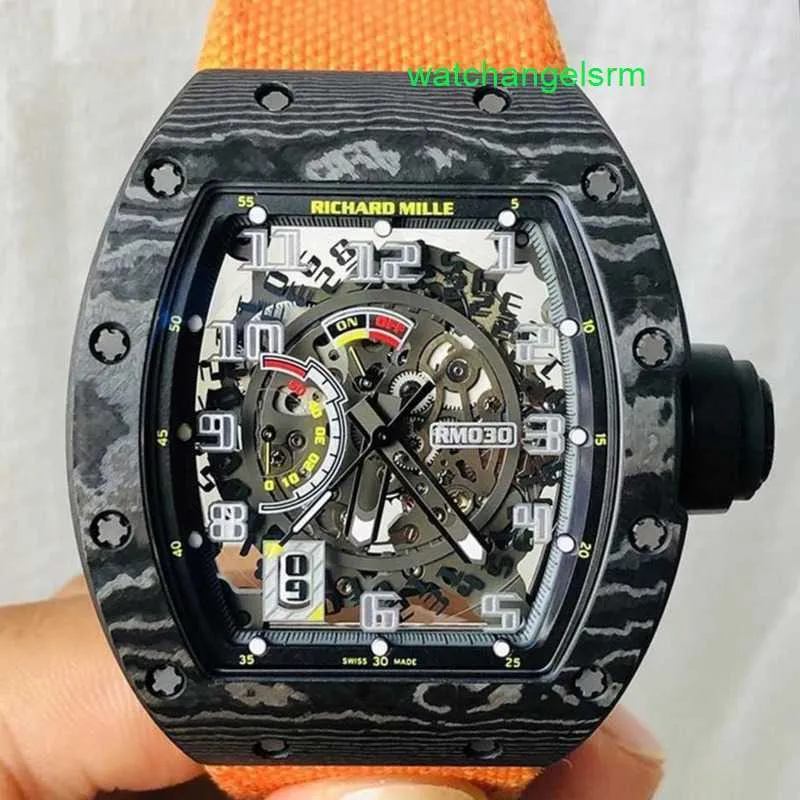 Montre-bracelet classique RM série chronographe RM030 NTPT Yellow Storm édition limitée