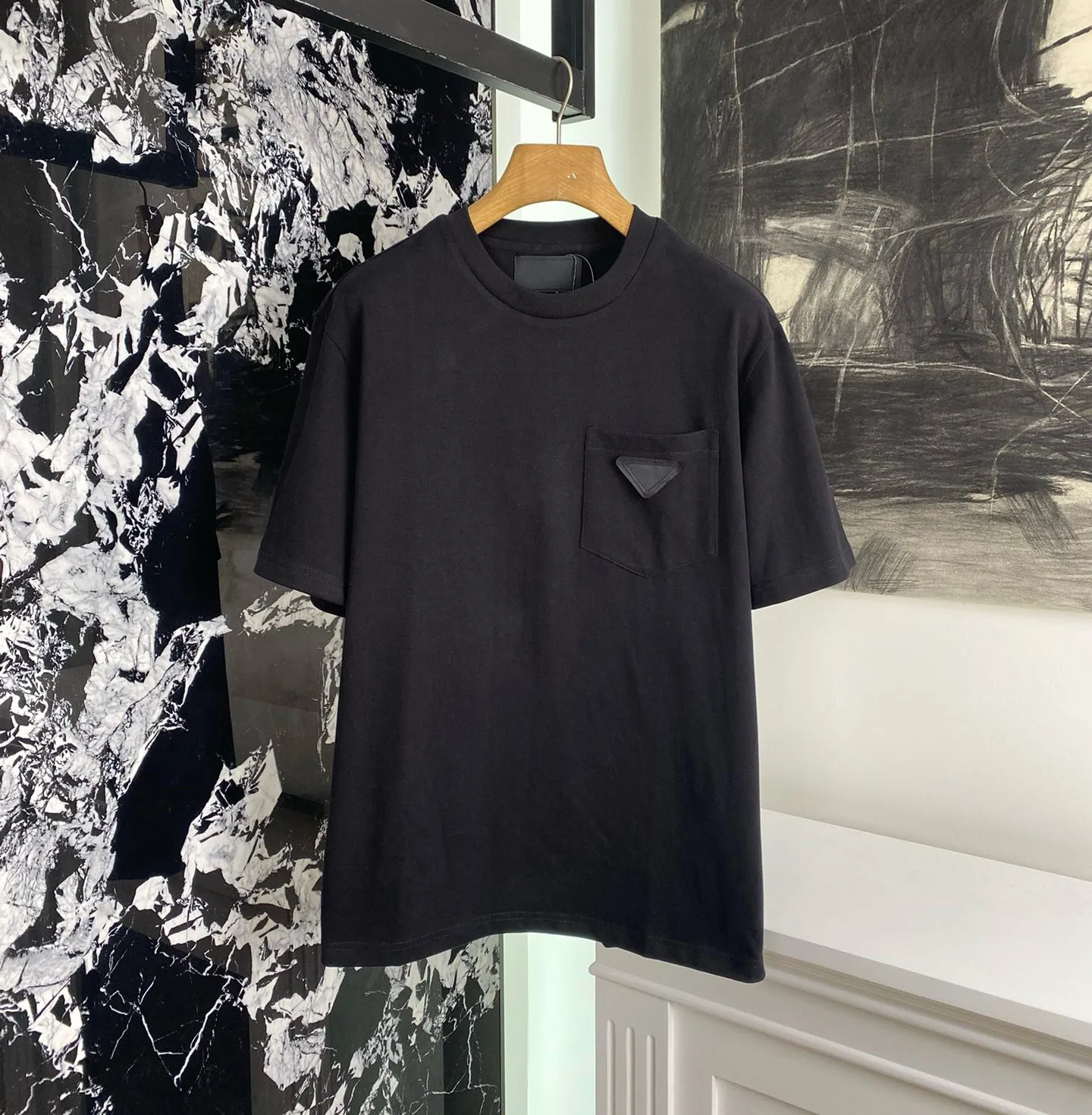 Plus-Tees-Poloshirts für Herren. Rundes T-Shirt in Übergröße, bestickter und bedruckter Halsausschnitt im Polar-Stil, Sommerkleidung mit Street-Style, reine Baumwolle 356w