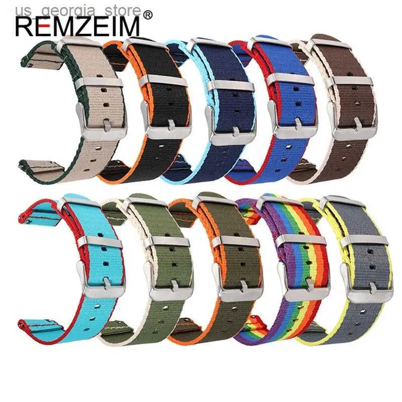 Obejrzyj paski szybkiego paska nylonowego dla Samsung Galaxy 3 4 4 dla Huawei GT2 Smart Band 20 mm 22 mm Y240321