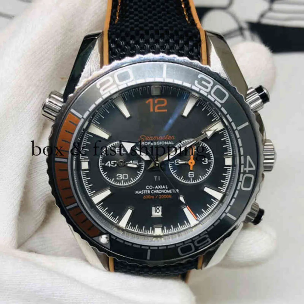 Chronograph SUPERCLONE Watch Watches Wrist Luxury Fashion Designer Automatic Mechanical Five Needle Orange Grey Fully Hw033 Mens