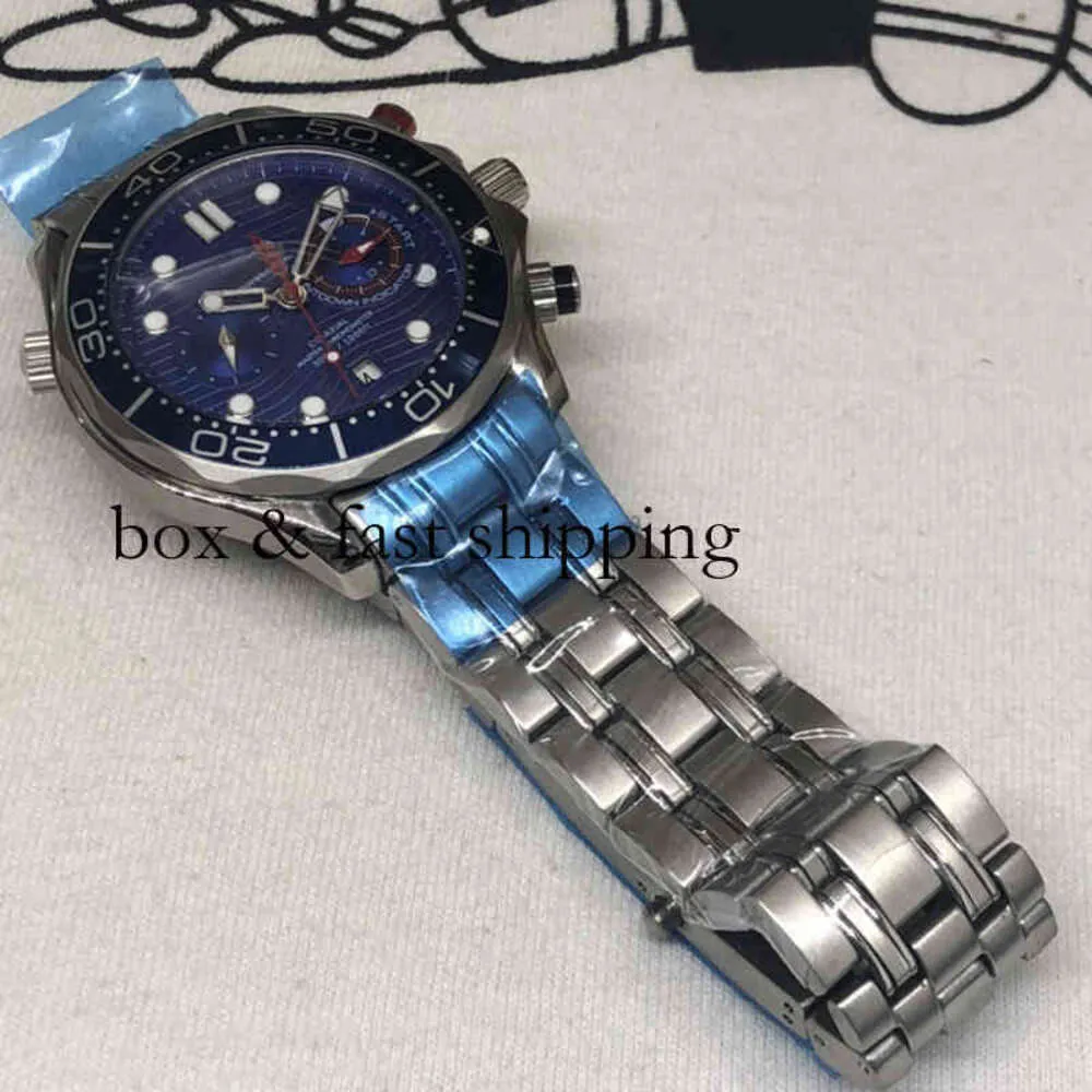 Chronograph Superclone Watch Joker Automatisk Mechanical Movement Men's Business Fashion Designer Watches Wristwatch Luxury Blue Automa 52