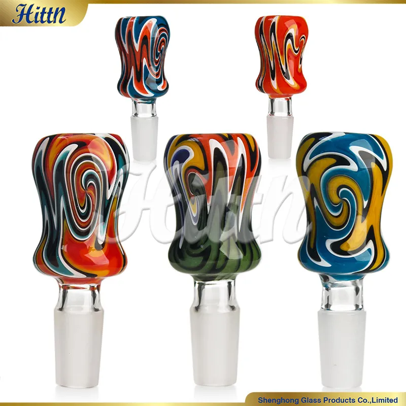 14mm 18mm manlig glas Bong Bowl Piece 2024 Nyaste American Color Rod Wig Wag Borosilicate Handblåst glas Bägare Bong Water Pipe Recycler Dab Rigg Tillbehör