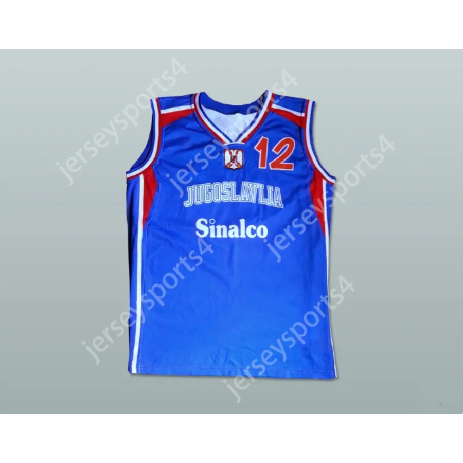 Custom Any Name Any Team VLADE DIVAC 12 YUGOSLAVIA BASKETBALL JERSEY STITCH SEWN ANY PLAYER All Stitched Size S M L XL XXL 3XL 4XL 5XL 6XL Top Quality