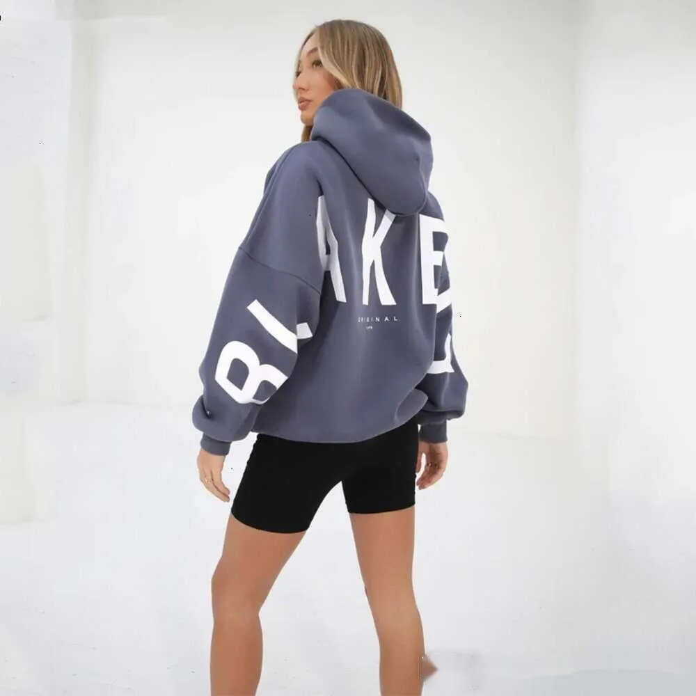 Women Hoodies Girl Sweatshirts Casual Letters Print Sweatshirt Women mode Lång ärm Loose Streetwear Autumn Winter Lady Pullover