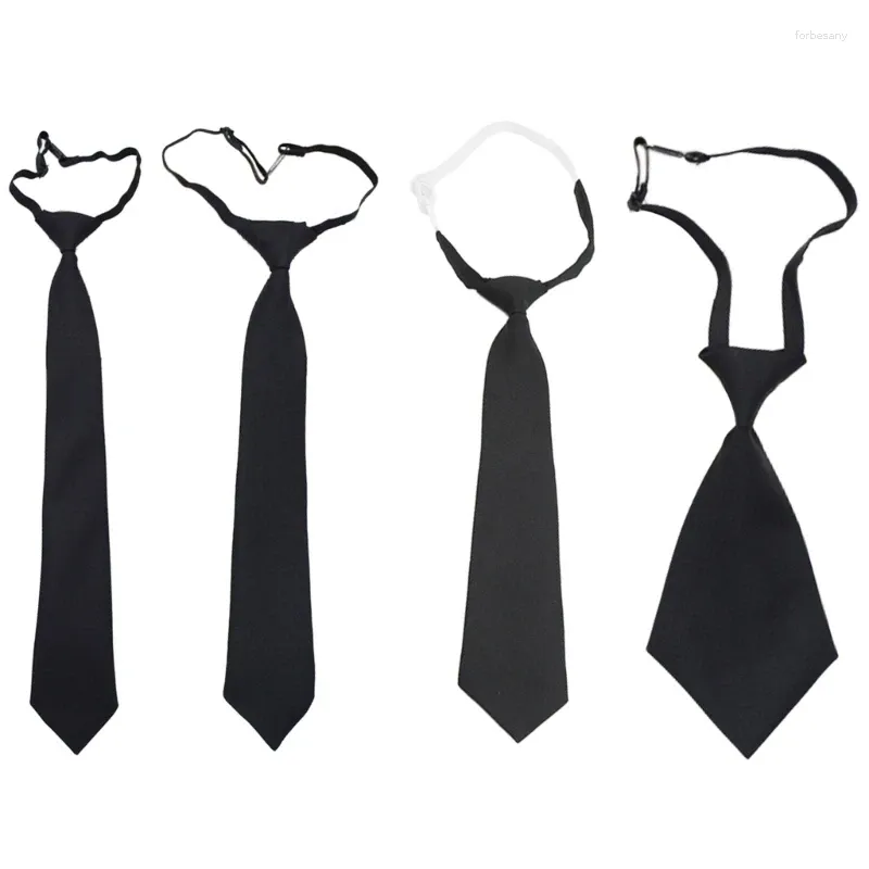 Bow Ties Clip Closure Neck Tie For Lazy Person Business Wedding Party Costume Simple N7YD