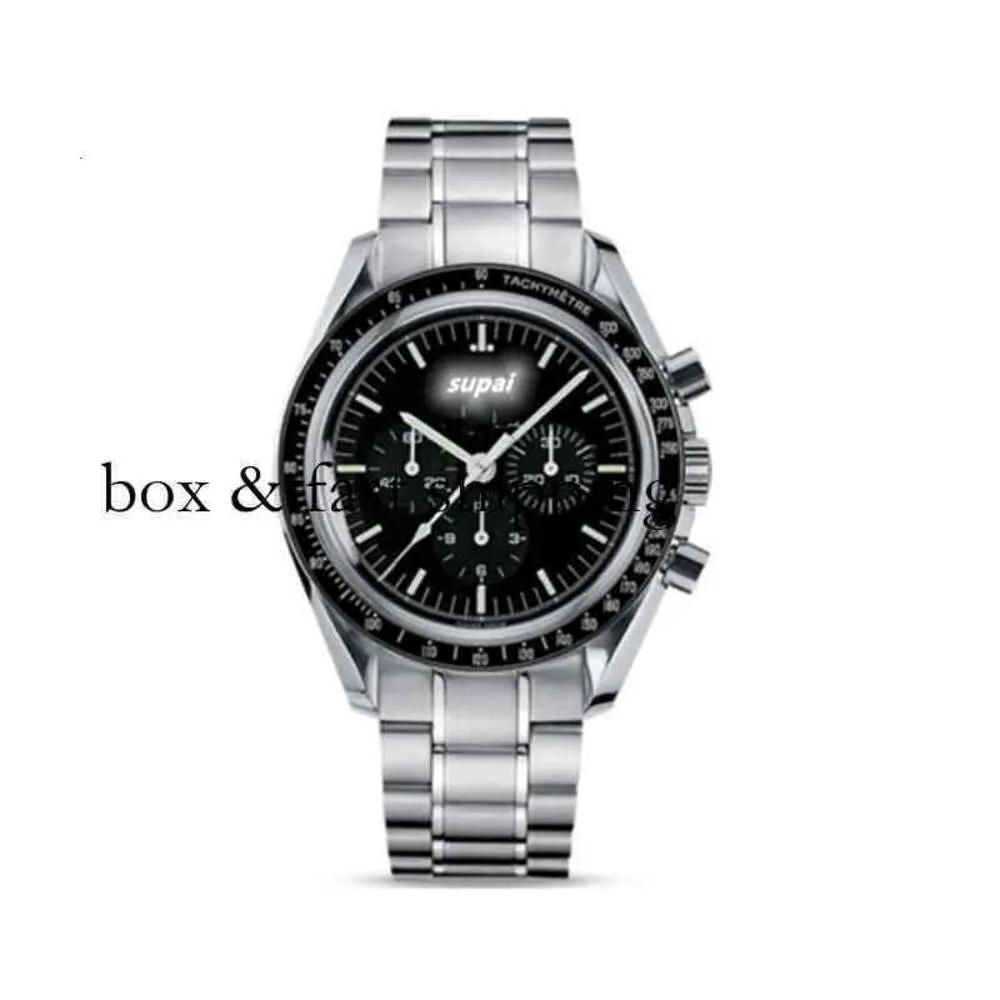 Chronograph SUPERCLONE Watch a Watches Wristwatch Luxury Fashion Designer o m e g 3a Quality Brand Sapphire Mirror Glass 904l S