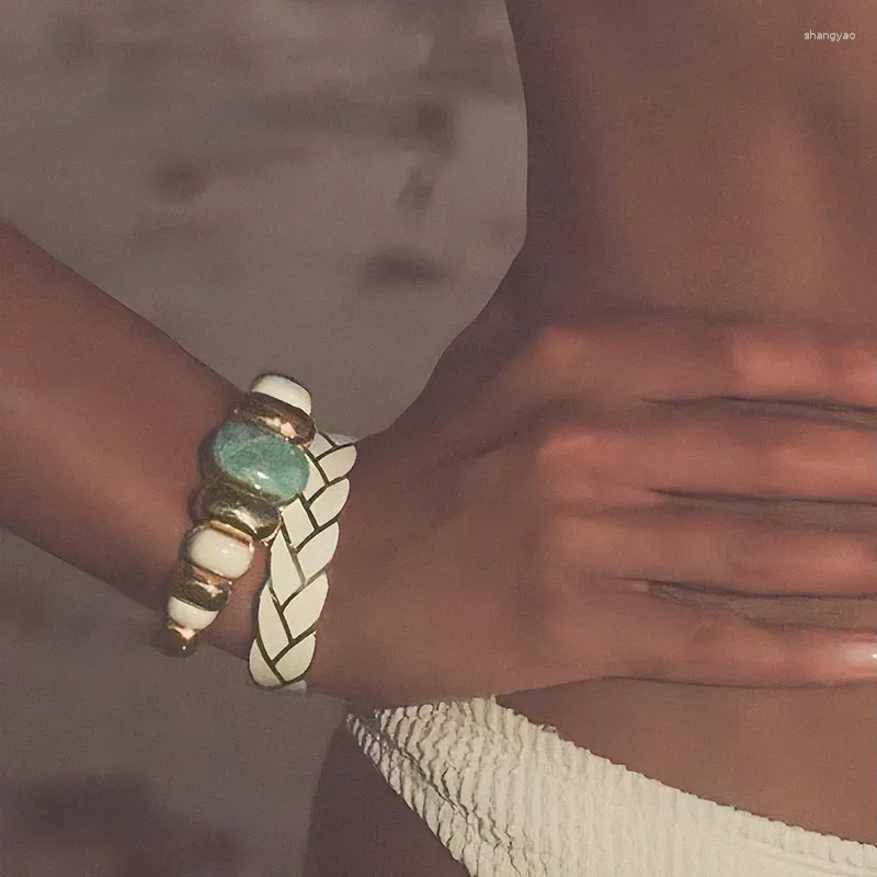 Bracelet français rétro romantique, Design de Niche, un cadeau de la Nature, pierre Tianhe légère, luxe, haute qualité, ouvert