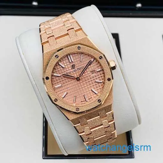 Famous AP Wristwatch Royal Oak Series Watch Womens Watch 33mm Diameter Quartz Movement Precision Steel Platinum Rose Gold Casual Mens Famous Watch