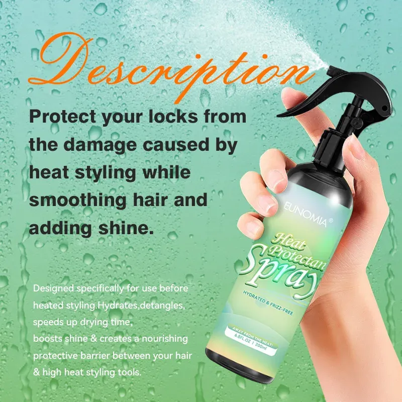 Conditioners Haarverzorgingsserie Hittebeschermingsspray Hittebeschermingsspray vóór het krullen en hydrateren van haar Haarverzorging Schoonheid Schoonheid