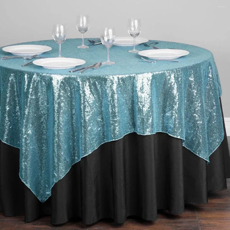 Nappe de table à paillettes superposées, 2024, 30 couleurs, couverture pour événement, fête de mariage, banquet, maison, noël