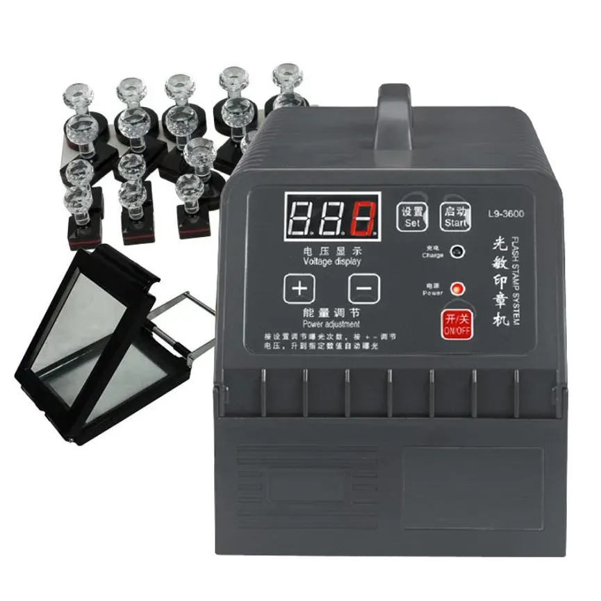 P30 Automatic Digital Photosensitive Seal Machine PSM Stamp Maker Flash Stamp System with Free Gift Pack