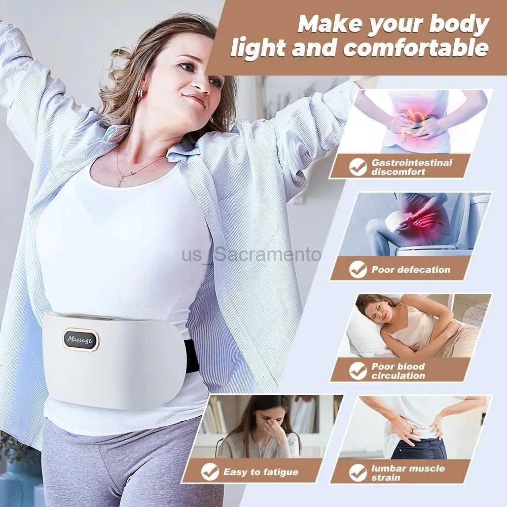 Slimming Belt Electric abdominal body massager for healthy deep knee muscles instruments vibration physical therapy heating weight loss massage 24321