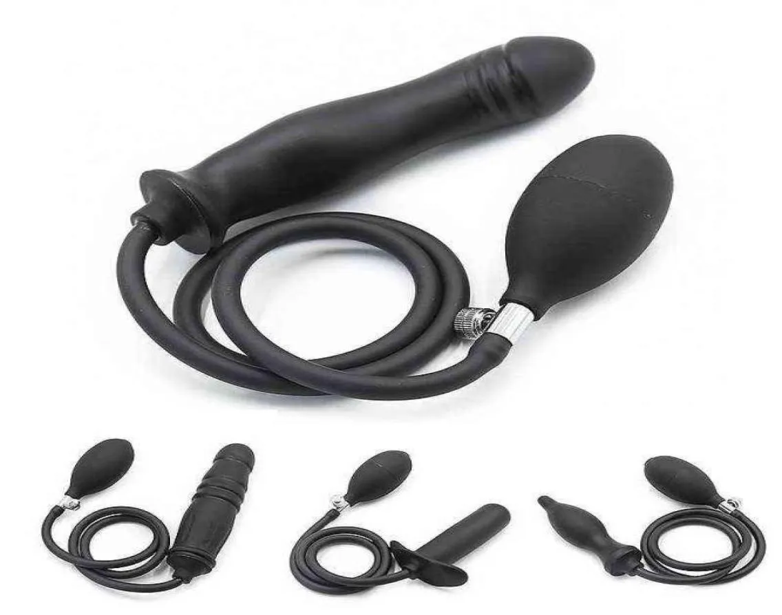 NXY Giocattoli del sesso anale Uscire Plug anale gonfiabile Espandibile Pompa per dildo Dilatatore di testa Massaggio alla prostata Estensore per ano Dilatador per adulti Se4365715