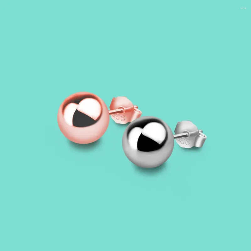 Stud Earrings Danka Minimalist S925 Sterling Silver Smooth Solid Ball Non Allergic Classic Fashion Women's Party Jewelry Wedding Gift