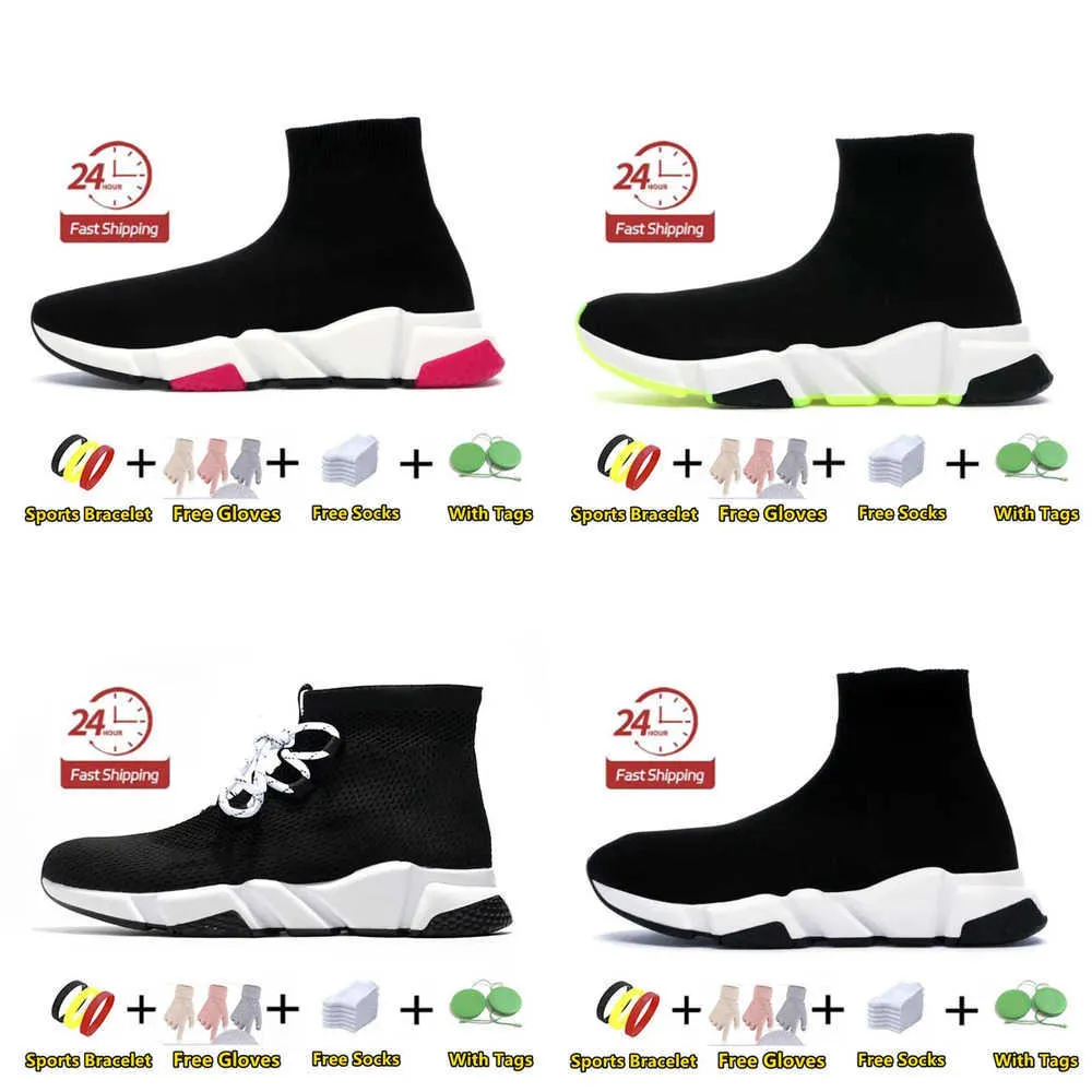 Sock Shoes Designer Shoes Men Women Casual Slip-on Triple White Black Pink Graffiti Speeds Shoe Trainer Runners Runner Sneakers Trainers