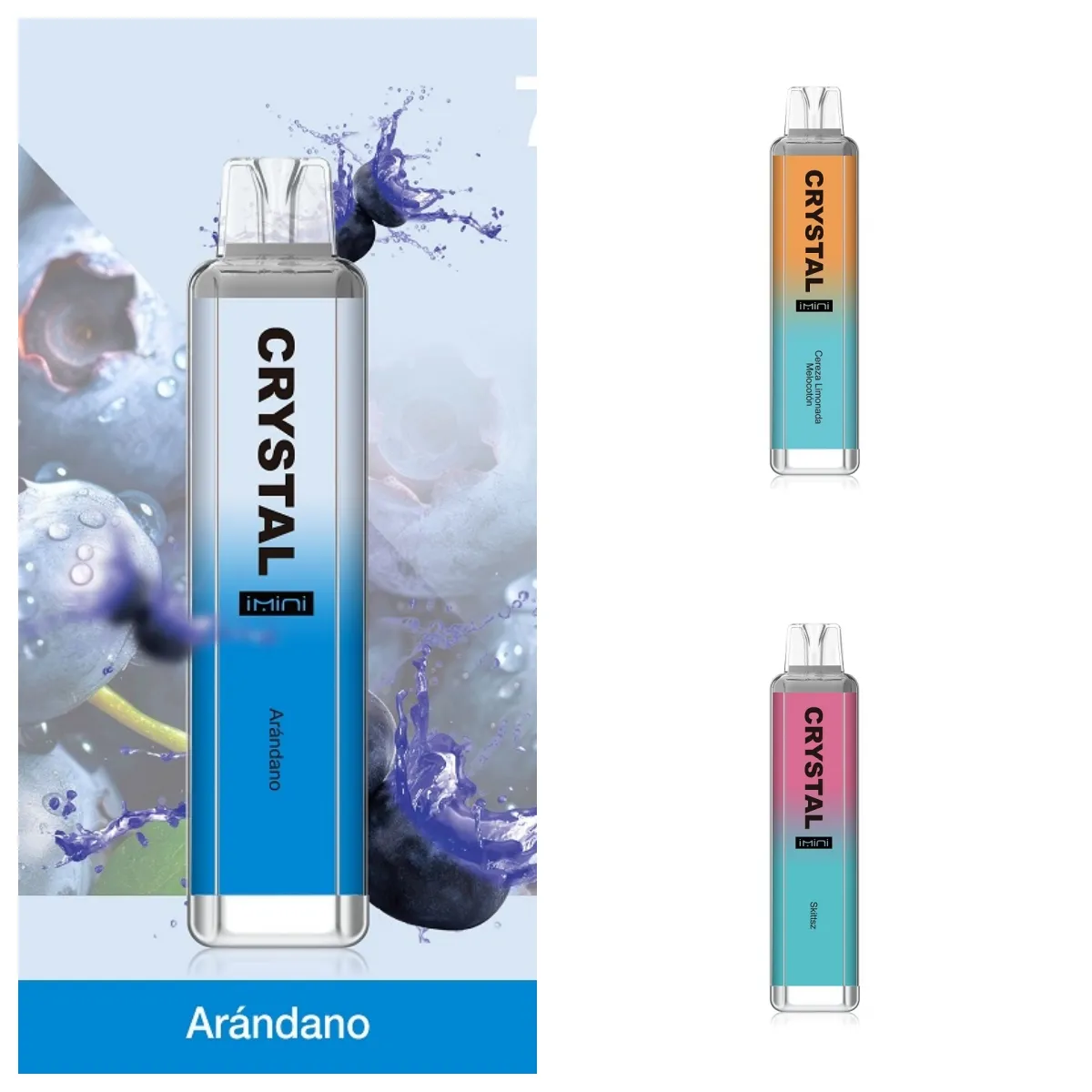 2024 NOUVEAU DISSOSABLE VAPE VAPE E-CIGS IMINI CRISTAL 16 ML TANK 7000 PUFF 7K 8K 9K 10K 12K 15K PUFS avec des lumières RGB 20 mg non rechargeables 1,2 ohm Bobine de maille 10 saveurs OEM ODM