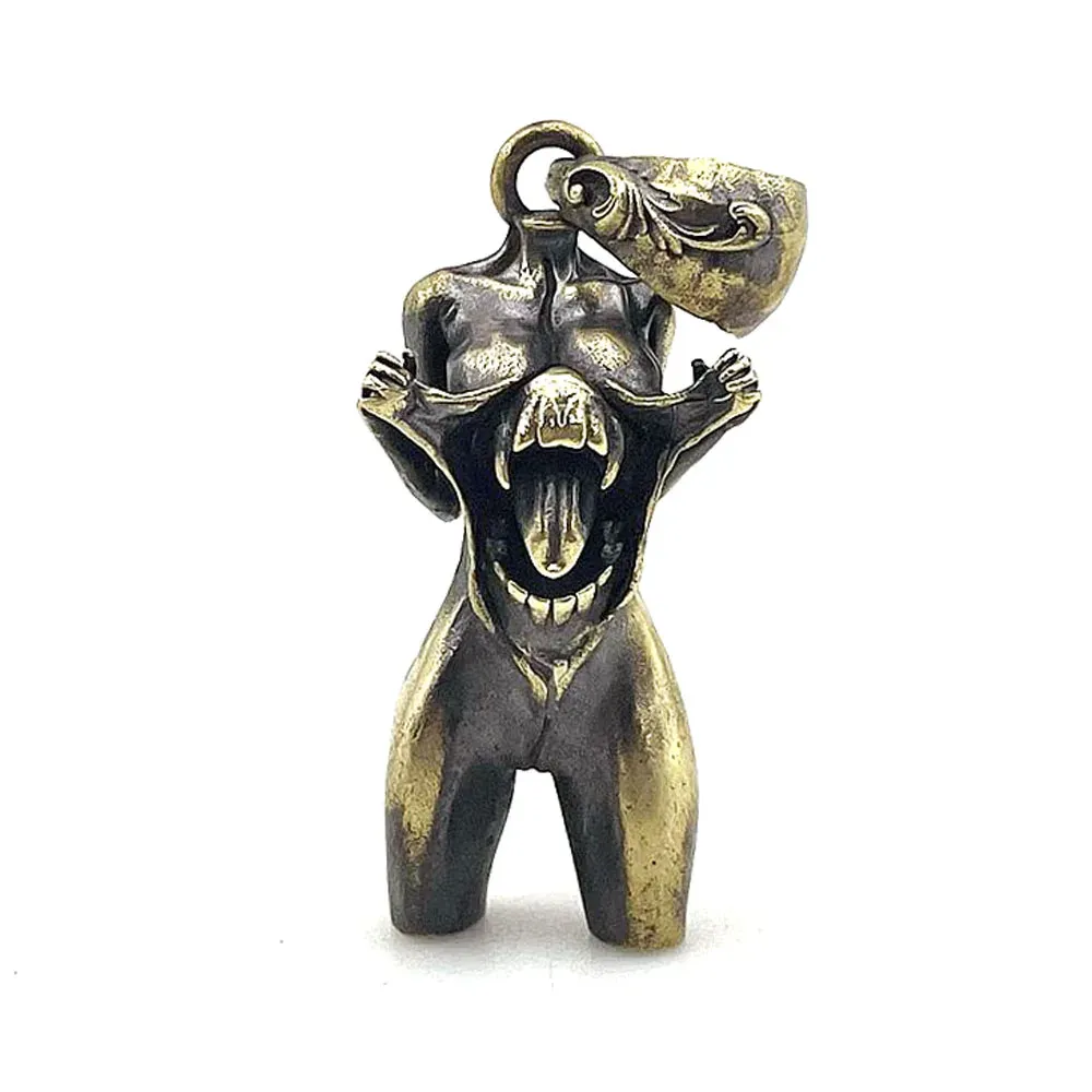 Paracord Brass Spirits Evil Spirits Pingente Diy Faca Bed Capelista Acessórios Charms Criativos EDC Ferramenta Outdoor para Paracord Keychain Hanging