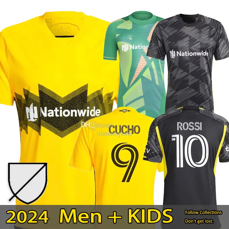 Columumuss Crew 2023 2024 Soccer Jersey KIDS MAN 23/24 Shirt calcistico Home Home Yellow Away Velocity Cucho Rossi Matan Morris Yeboah Nagbe Uniforme maschile