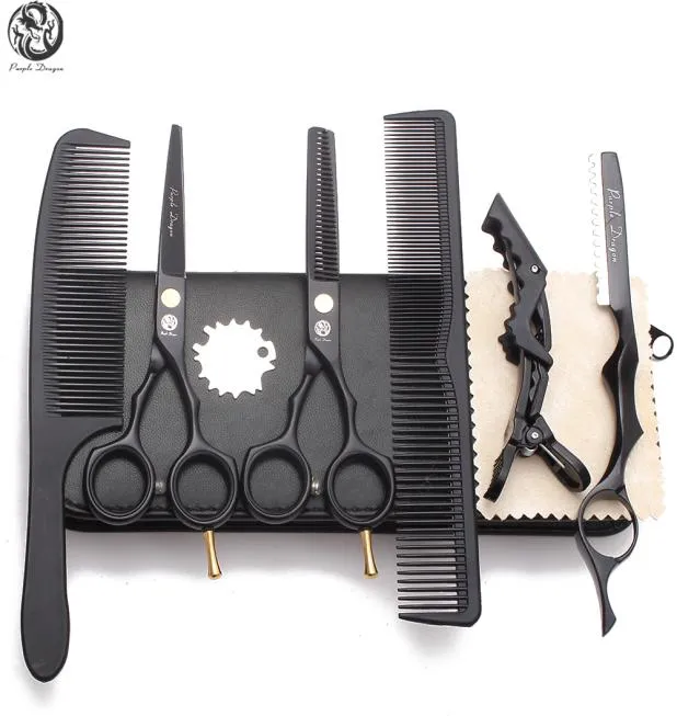 Hair Cutting Scissors Suit 55quot 6quot 440C Thinning Shears Barber Makas Hairdressing Scissors Razor Professional Hair Sciss7005414