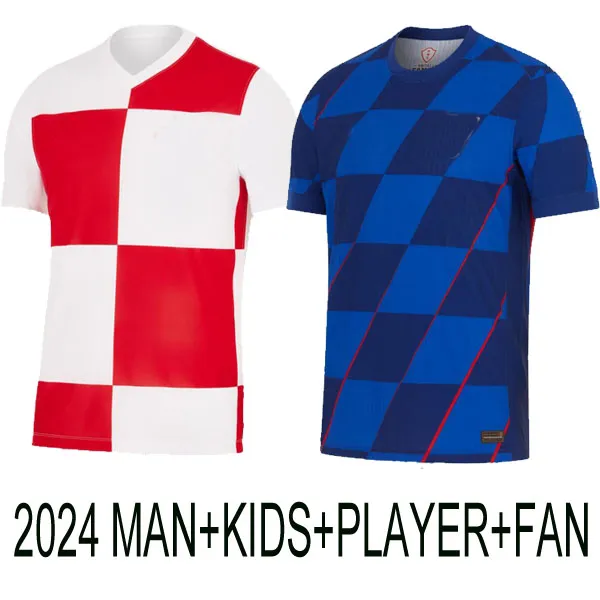 2024 2025 Croacia Modric Soccer Jersys 국가 대표 대표 대표 Mandzukic Perisic Kalinic 24 25 크로아티아 축구 셔츠 Kovacic Ramaric Uniforms Kids Home Away