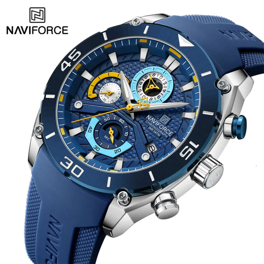 NAVIFORCE Brand New Fashion Watches for Men Sports Chronograph Quartz Wristwatches Waterproof Luminous Clock Relogio Masculino