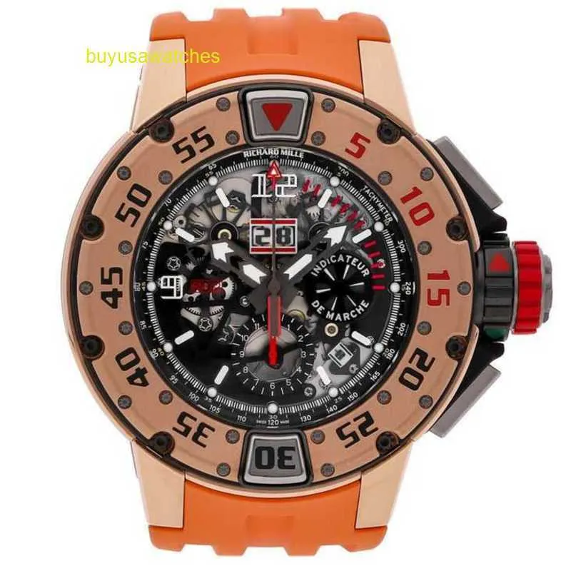 Montre-bracelet de sport en diamant RM, montre-bracelet RM032 Flyback Time plongée voiture or montre pour hommes RG