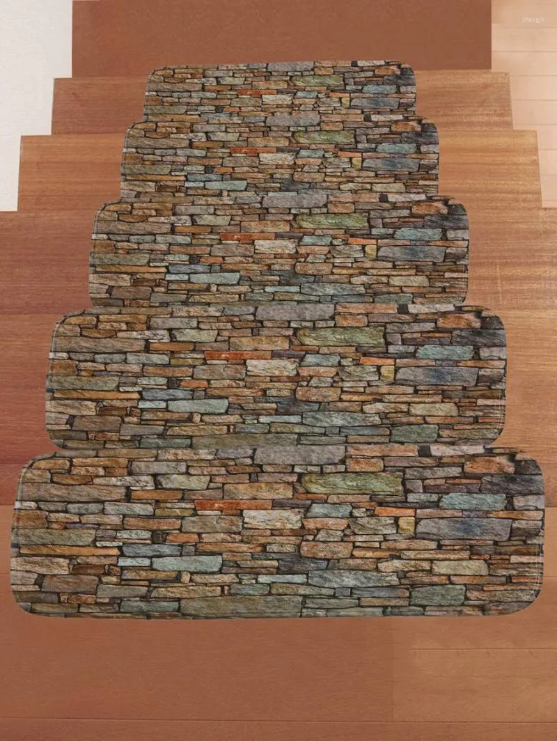 Mattor Creative Stone Wall Mat Mattor Hem sovrum Dörr Non-Slip Stair Anpassning Ankomst