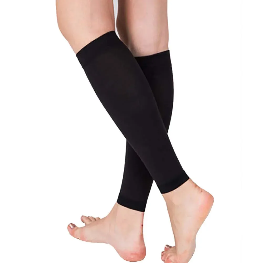 1Pair Varicose Vein Fatigue Relief Leg Warmer Compression Calf Sleeve Sock Long Stocking Elastic Leg Support Leg Shin Sock 240319