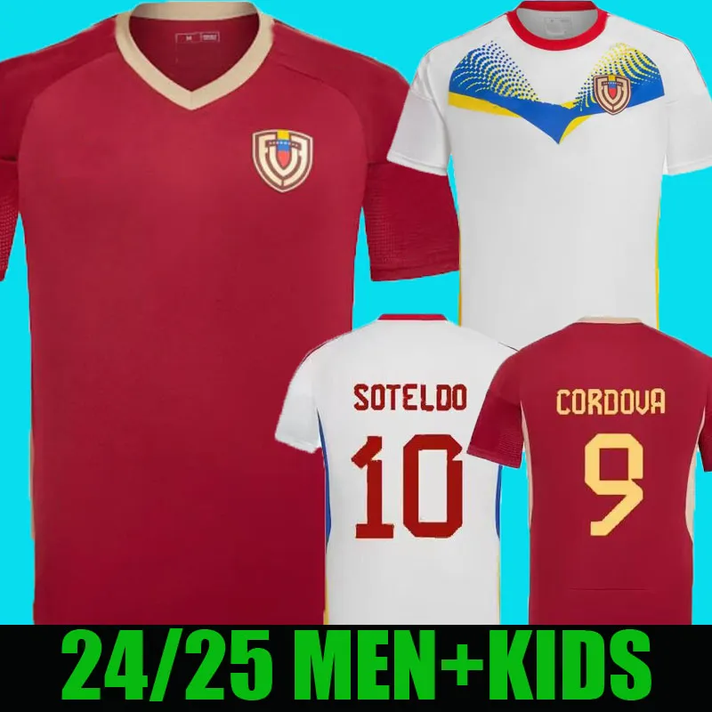 2024 2025ベネズエラサッカージャージーナショナルチームSoteldo Sosa Rincon Cordova Casseres Bello Ja.Martinez Rondon Osorio 24 25フットボールシャツCOPAアメリカメンズキット