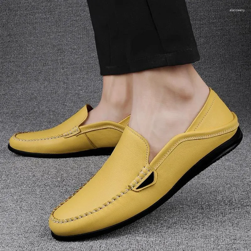 Casual schoenen Italiaanse luxe herenloafers Echt lederen mocassins Klassieke instapper Zomer herenmodemerk Rijden