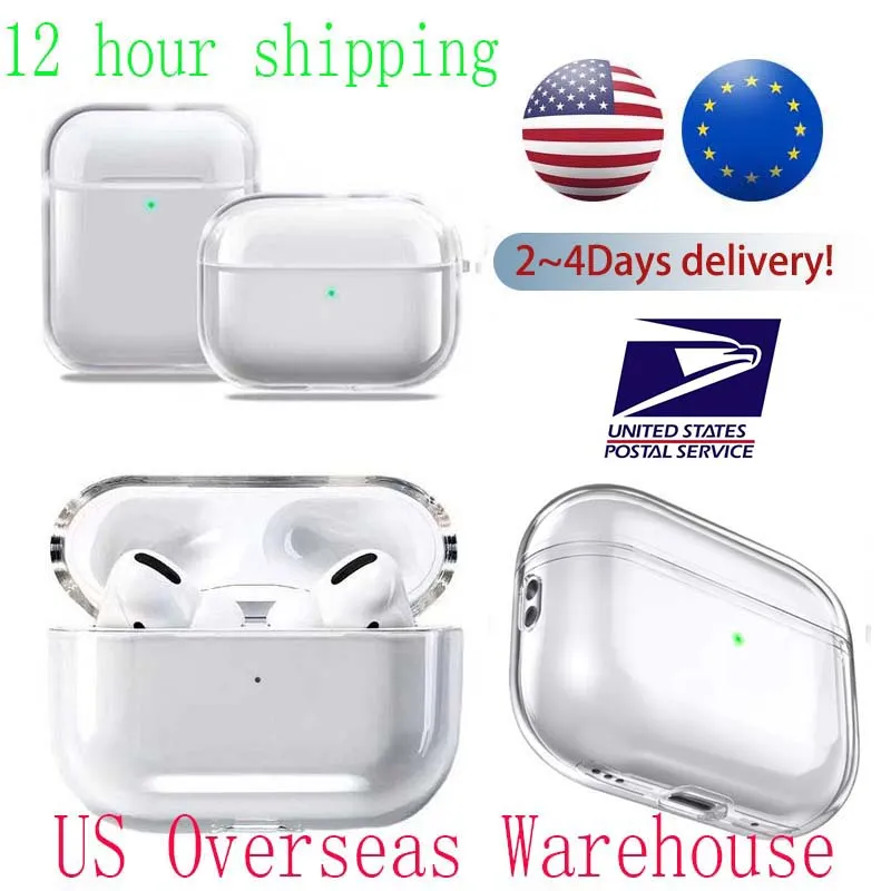 For Airpods pro 2 air pods 3 Earphones airpod Bluetooth Headphone Accessories Solid Silicone Cute Protective Cover Wireless Charging Box Shockproof 2nd Case
