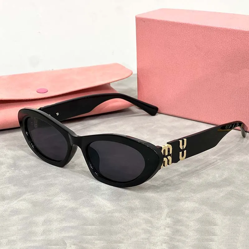 Luxury brand designer sunglasses black oval sunglasses woman mens gold glasses white Full Frame Mixed Color red black mirror luxury glasses shade for woman goggle