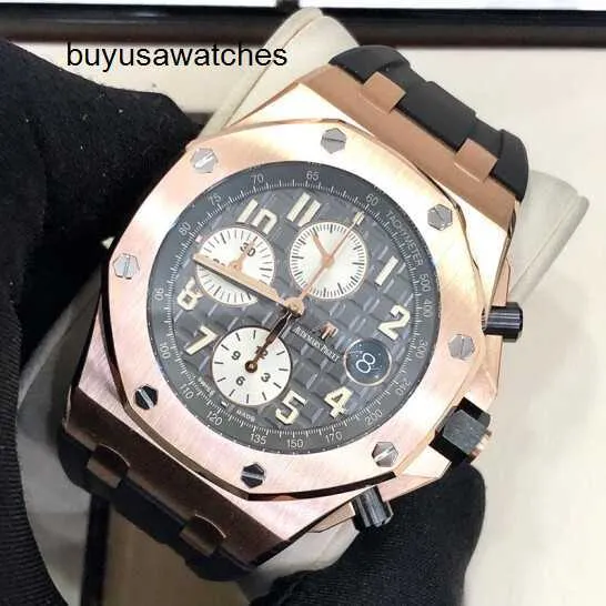 Leisure AP Montre-bracelet Royal Oak Offshore Series 42 mm Calendrier Timing Red Devil Vampire Automatique Mécanique Précision Acier Or Rose Mode Montre pour Homme