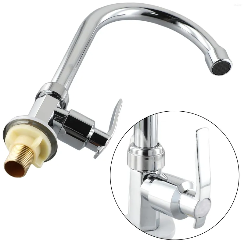 Bathroom Sink Faucets Kitchen Cold Taps Swivel Spout Single Lever Tap Mono Modern Plating Faucet Replacement Accessories