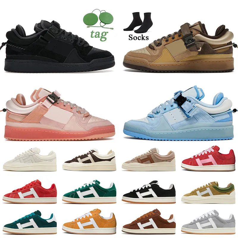 Forum 84 Low Bad Bunny 00s Designer Casual Schoenen Dames Heren OG Originele Suède Bovenste Sneakers Zwart Bruin Roze Blauw Tint Groen Gum Crème Luipaard Platform Platte Trainers