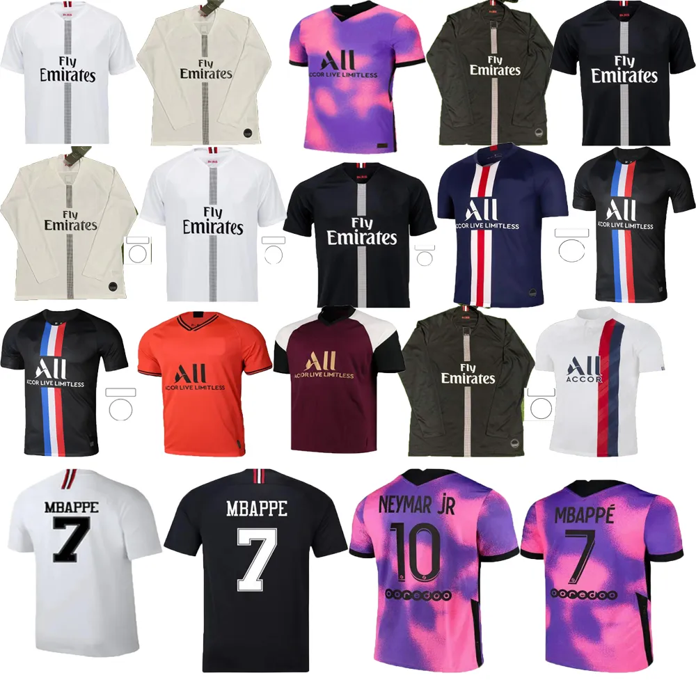 パリレトロクラシックメンサッカージャージMBAPPE VERRATTI DI MARIA LAVEZZI DRAXLER CAVANI KIMPEMBE 17 18 19 20 T.SILVA ALVES MATUIDI LUCAS SHIRT MEN