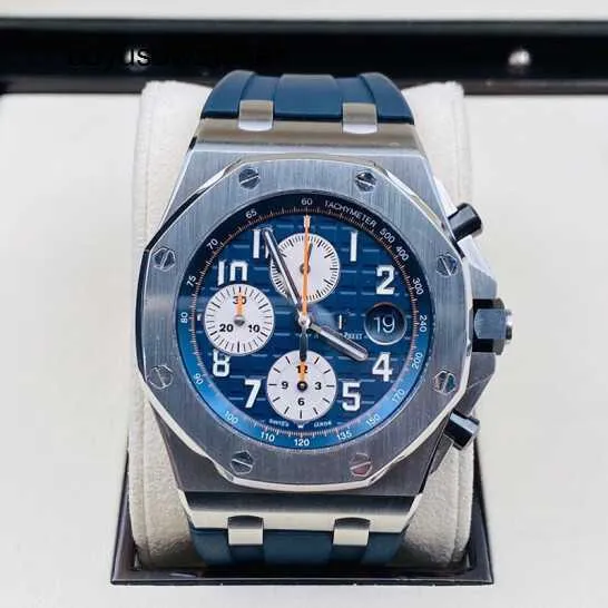 Minimalistisch elegant polshorloge AP-polshorloge Royal Oak Offshore-serie 26470ST.OO.A027CA.01 Herenhorloges 42 mm diameter Precisiestaal Heren vrijetijdshorloge Precisie