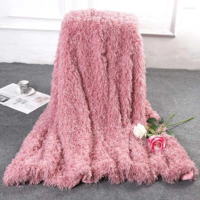 Blankets Solid Color White Grey Warm Blanket Comforter Pink Soft Throw For Adult Children Bedding Home Decor