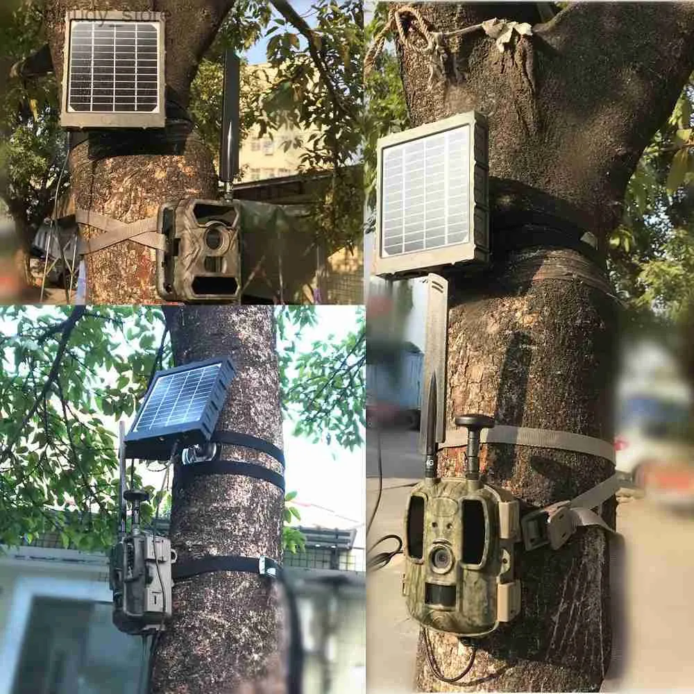 Hunting Trail Cameras 4G caméra de chasse chargeur de panneau solaire 3W pour BL480L-P Photo tra 3000mAh panneau solaire en aluminium batterie polymère pour caméra de chasse Q240321