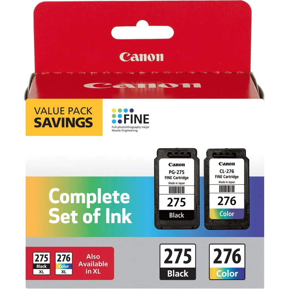 Canon PG-275/CL-276 Cartouche d'encre Noir et Couleur Multi Pack